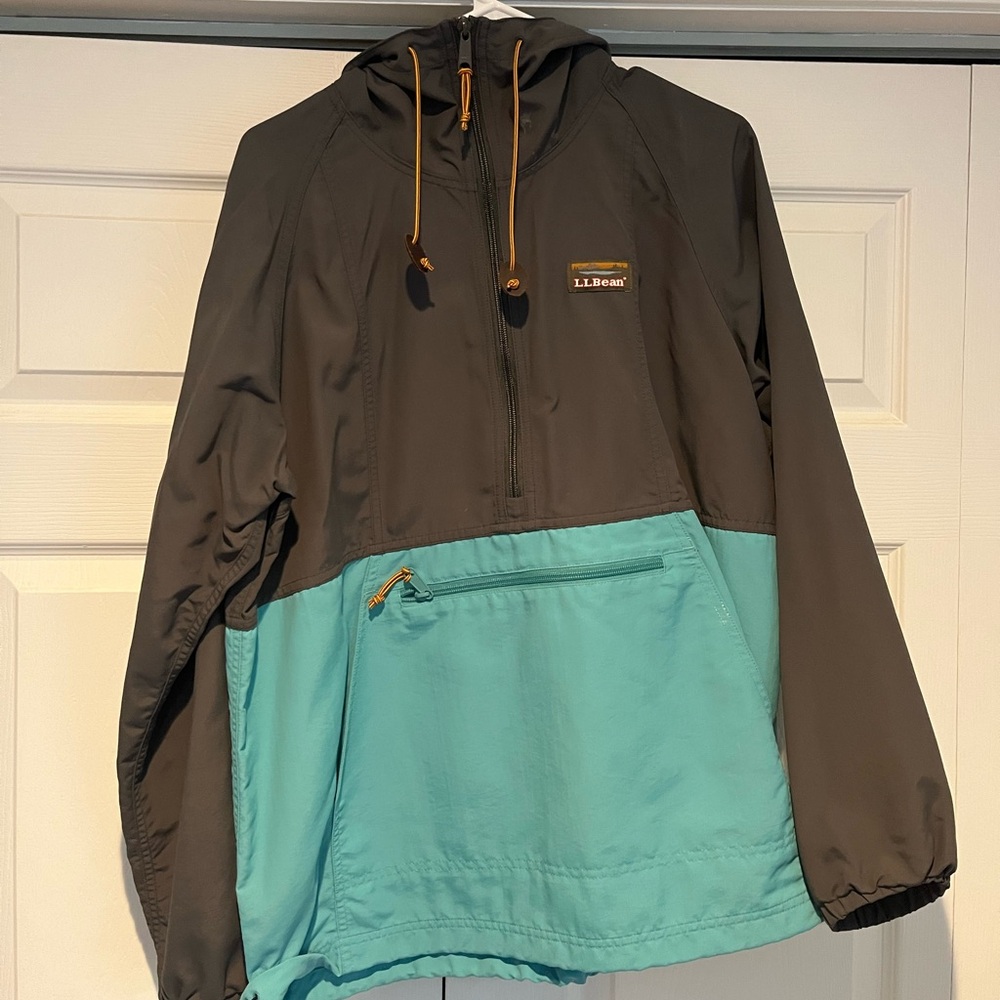 Ll Bean Women's Mountain Classic Anorak Windbreaker - size large